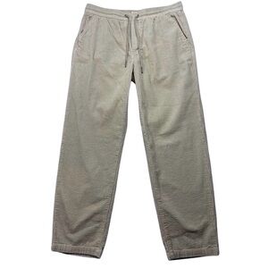 Marine Layer Men's Relaxed Fit Beige Corduroy Drawstring Pants
-Size L (32x28.5)